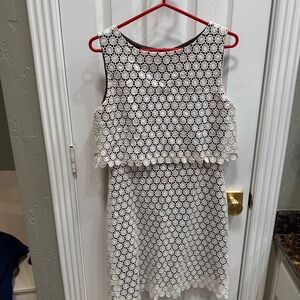 Chic White Lace Overlay Dress